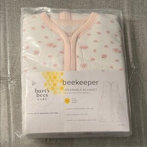 Burt's Bees Baby Pink Floral Wearable Blanket